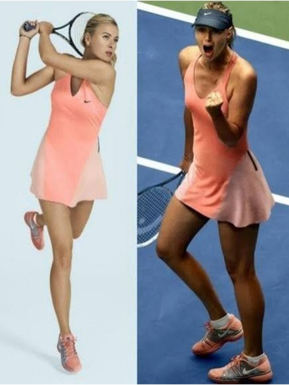 Nike Dri-Fit Orange Sherbet Grey Tennis Dress